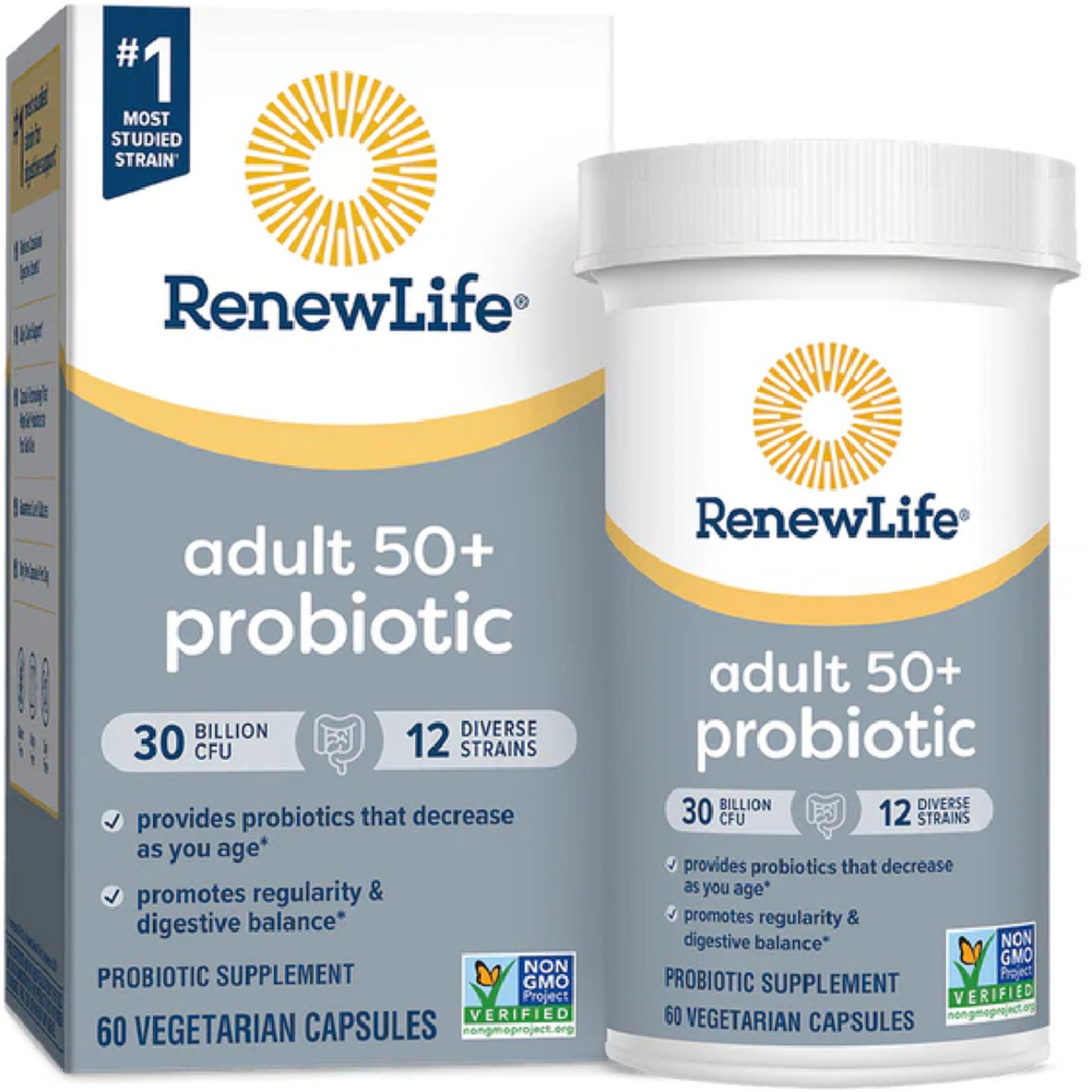 Adult 50+ Probiotic 30 Billion CFU, 60 Vegetarian Capsules