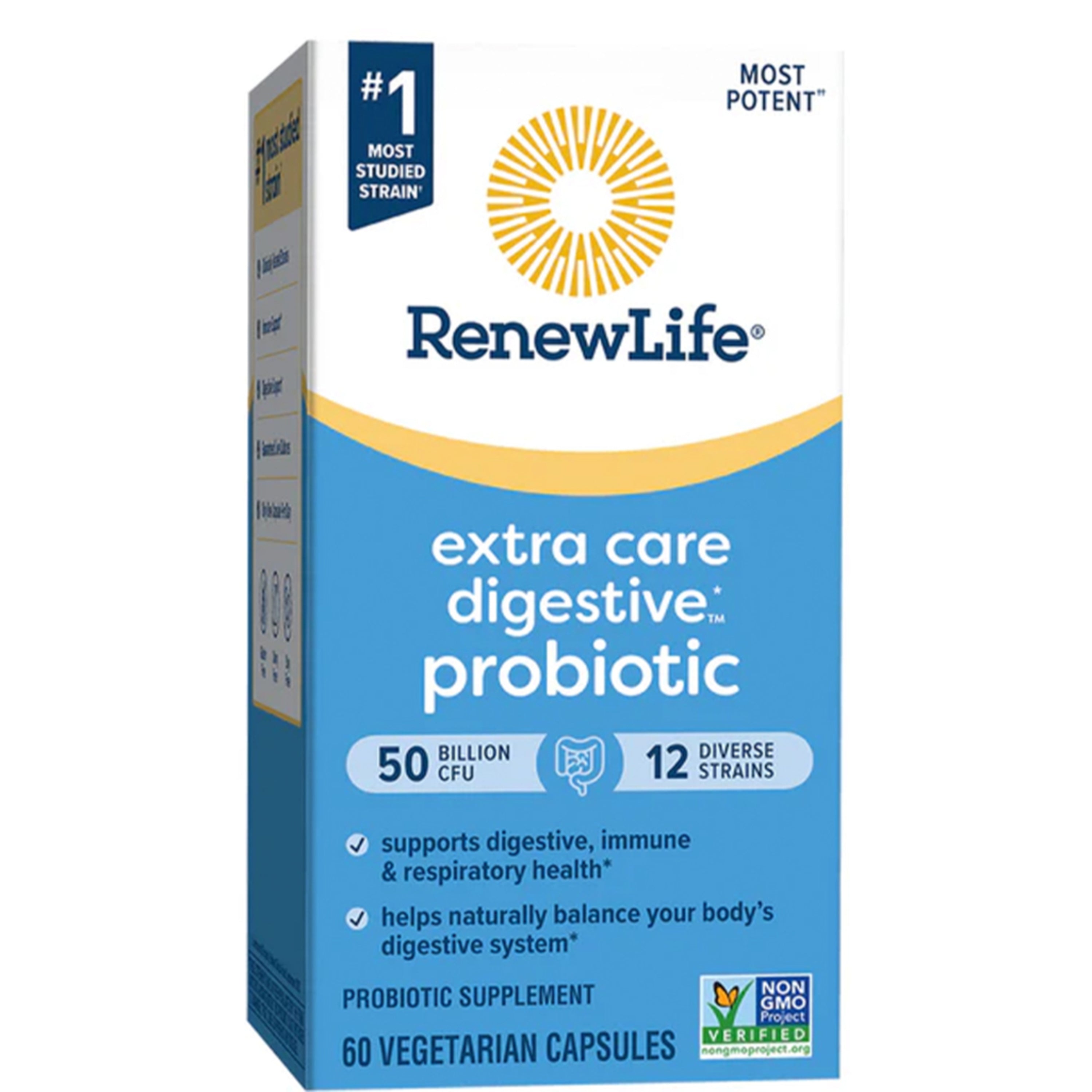 Extra Care Digestive Probiotic  50 Billion CFU, 60 Vegetarian Capsules