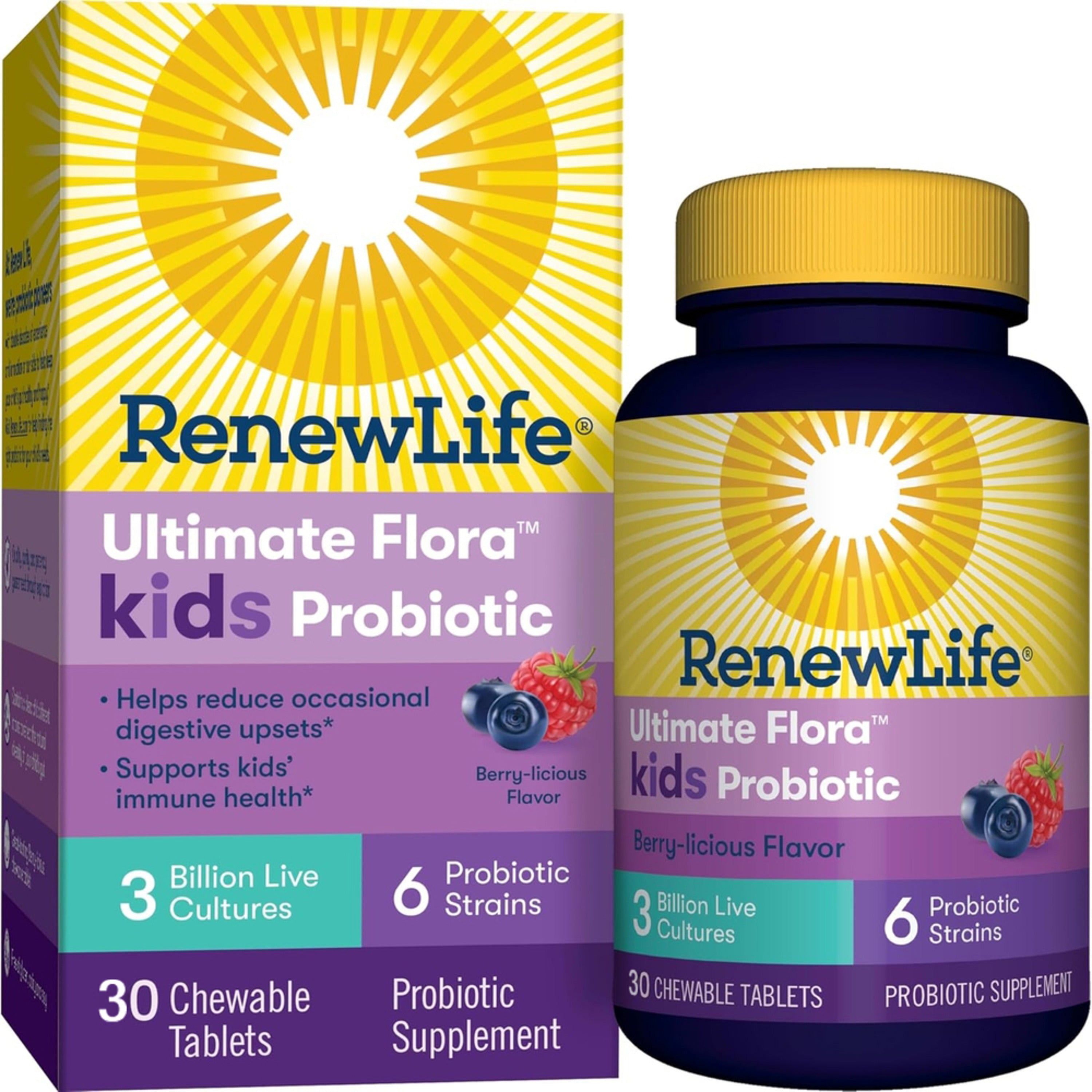 Ultimate Flora Kids Chewable Tablets, 30 Berry-licious Chewable Tablets